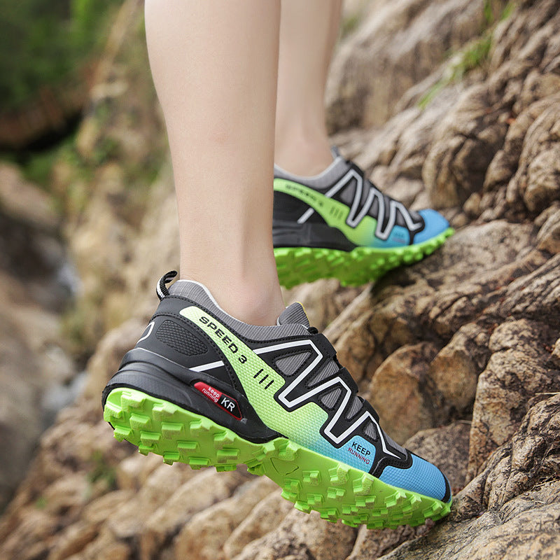 Damen Trailrunning-Schuhe mit rutschfester Sohle und atmungsaktiver Mesh-Oberfläche EB