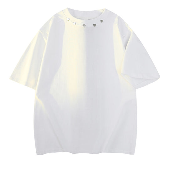 Damen Oversized T-Shirt mit dekorativen Metallakzenten EB