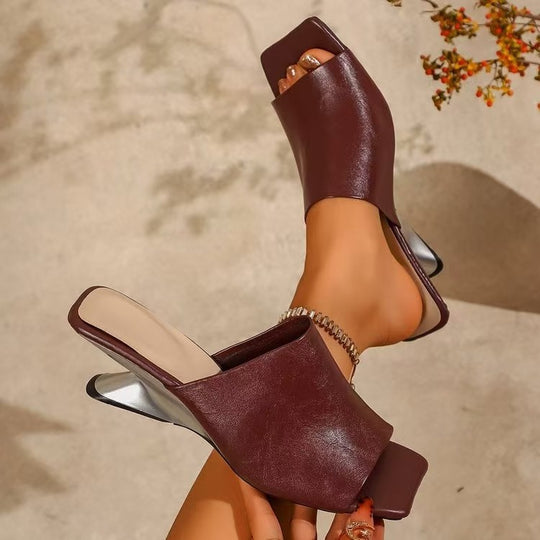 Damen Elegante Slingback-Sandaletten mit transparentem Absatz EB