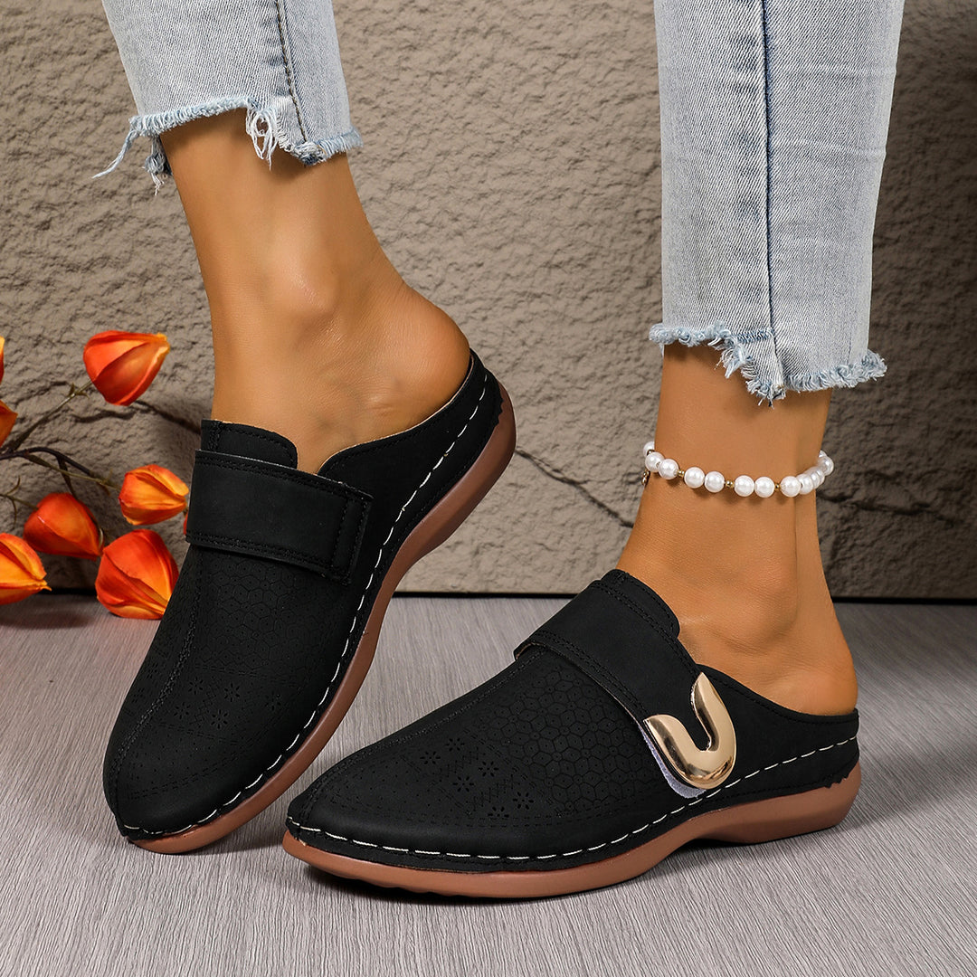 Damen Komfortable Clogs mit modischem Riemendetail EB