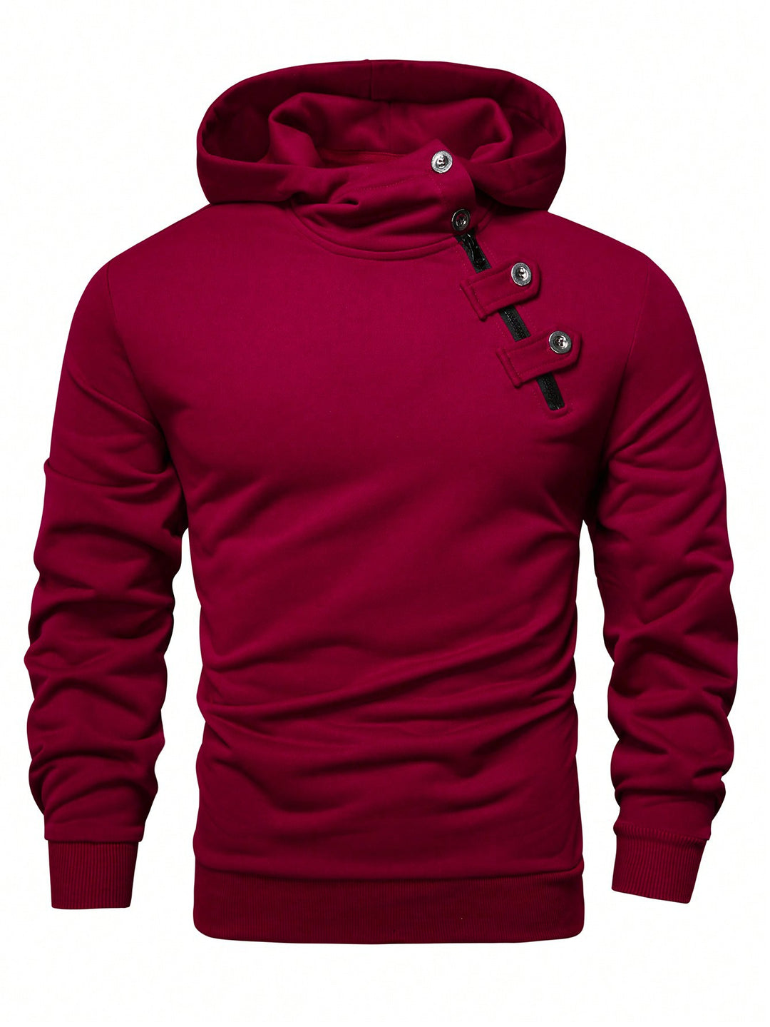 Herren Hoodie mit innovativem Kragen und praktischer Taschenlösung EB