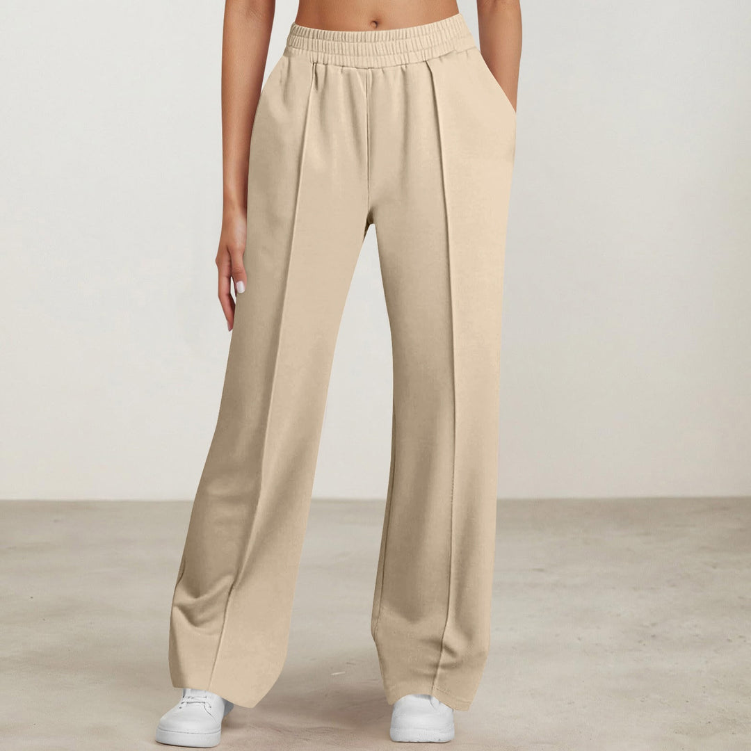 Damen nan elegante Bundfalten-Hose mit hohem Komfortbund, Bügelfalte und seitlichen Eingrifftaschen EB