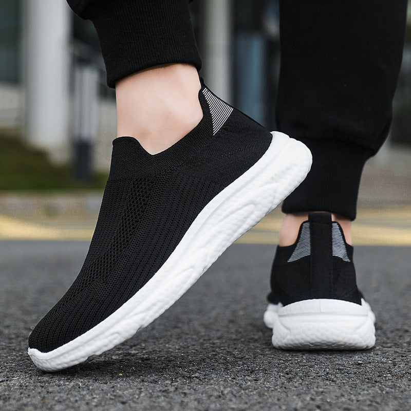 Damen Bequeme Slip-On Laufschuhe mit elastischem Obermaterial EB