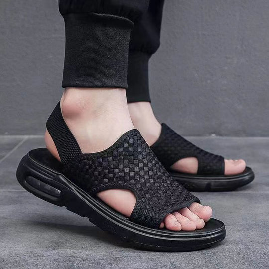 Damen Sandalen mit atmungsaktivem Netzdesign und gepolsterter Sohle EB