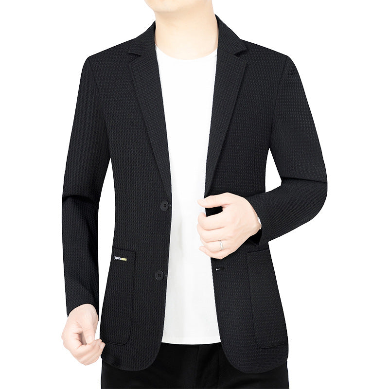 Herren Modernes Stretch Business-Sakko mit schmalem Schnitt und aufgesetzten Taschen EB