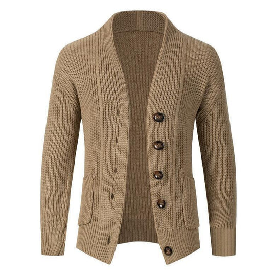 Damen Strickjacke mit knöpfbarem Design und seitlichen Taschen EB
