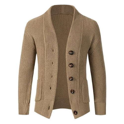 Damen Strickjacke mit knöpfbarem Design und seitlichen Taschen EB