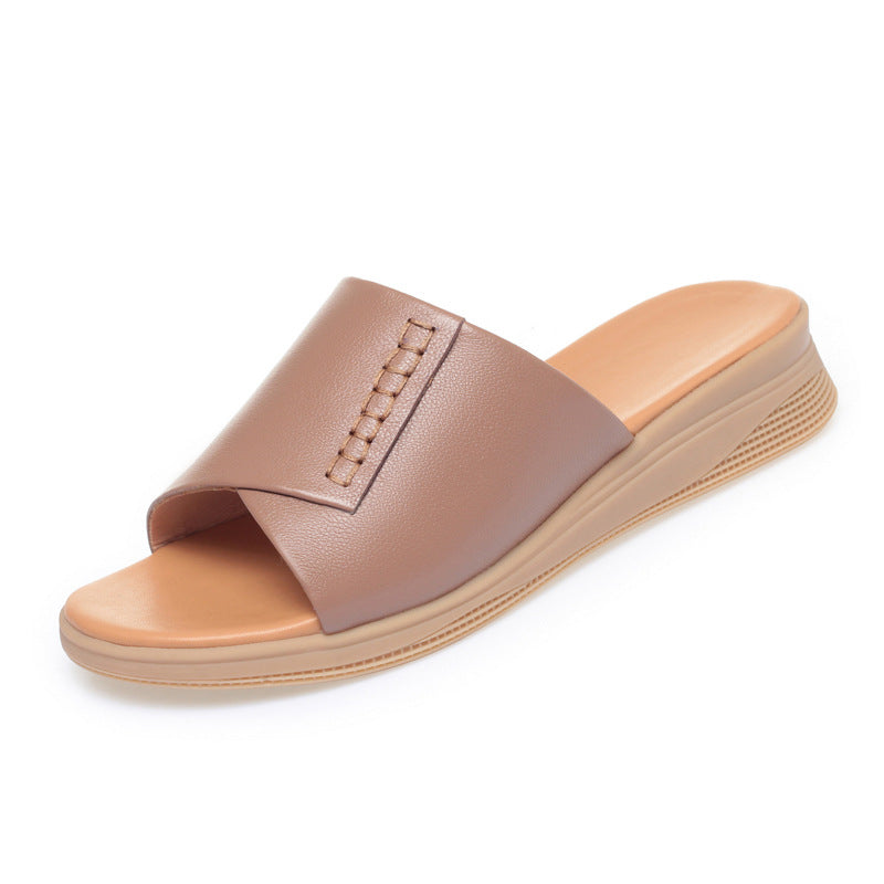 Damen Komfortable Wedgesandaletten mit elegantem Riemen und rutschfester Sohle EB