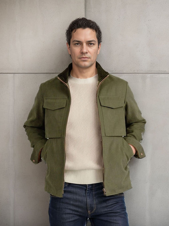 Herren Utility-Jacke mit praktischen Taschen und modernem Design EB
