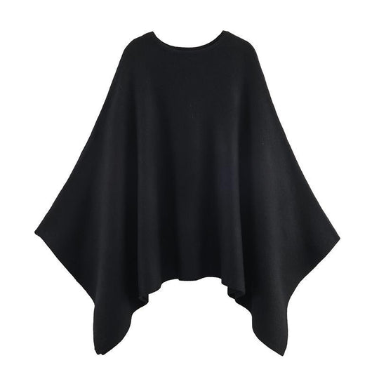 Damen eleganter PONCHO aus hochwertigem Material mit asymmetrischem Schnitt EB