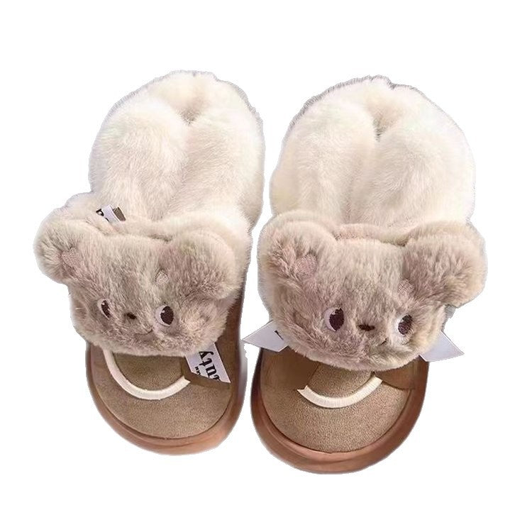 Damen Flauschige Hausschuhe mit niedlichem Tierdesign EB