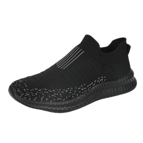Damen Atmungsaktive Slip-On Sportschuhe mit elastischem Strickmaterial EB