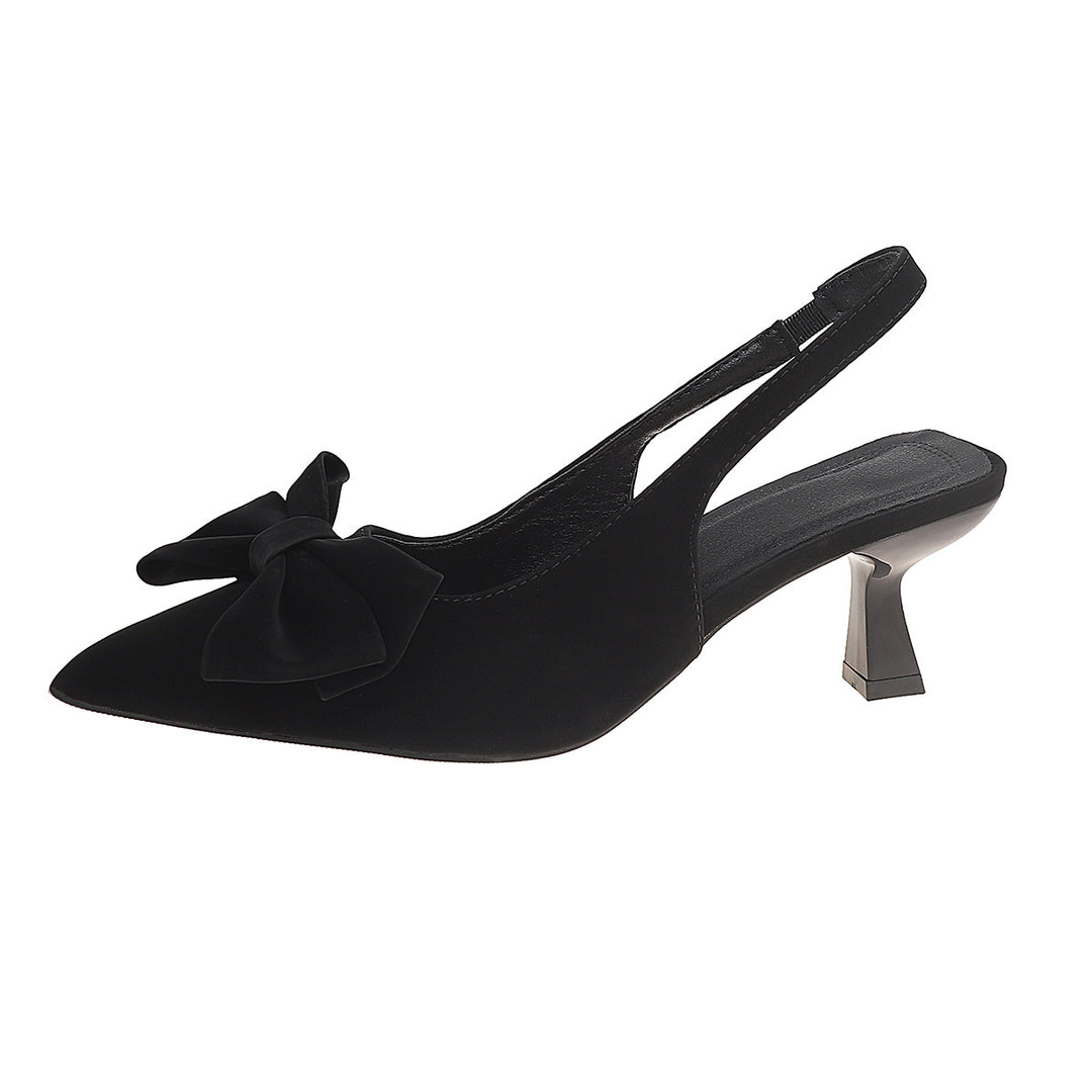 Damen Slingback-Pumps mit dekorativem Schleifen-Detail EB