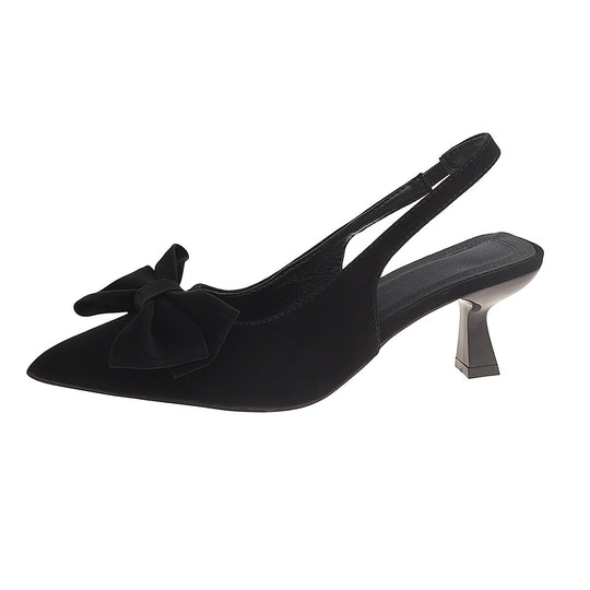 Damen Slingback-Pumps mit dekorativem Schleifen-Detail EB