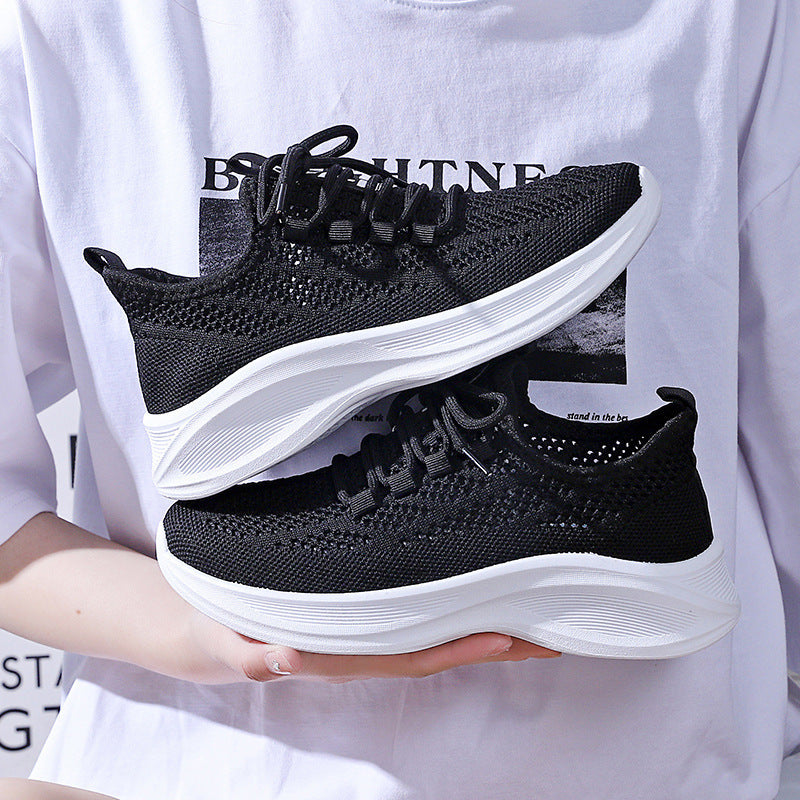 Damen Sportliche Freizeitsneaker mit atmungsaktiven Mesh-Einsätzen und dämpfender Sohle EB
