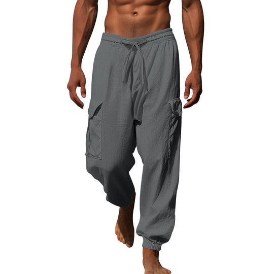 Herren lässige Cargo-Hose mit verstellbarem Bund und praktischen Seitentaschen EB