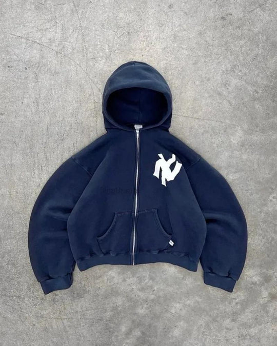 Damen lässiger Sweatshirt mit oversized Passform und großen Kapuze EB