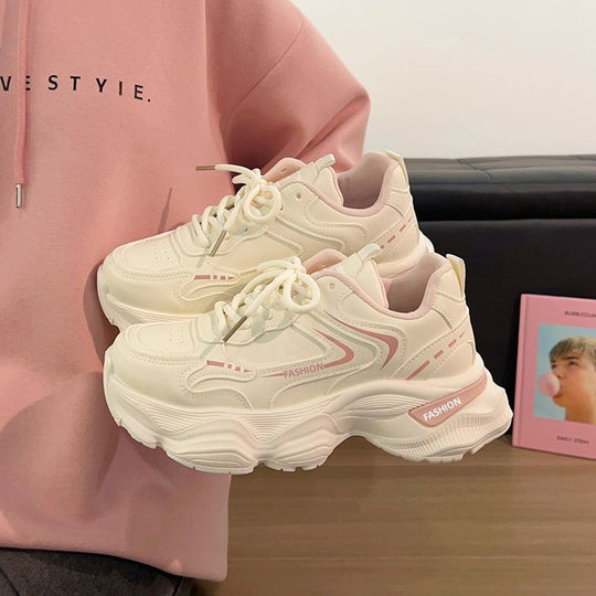 Damen Modische Chunky Sneakers mit dämpfendem Komfort und atmungsaktivem Obermaterial EB