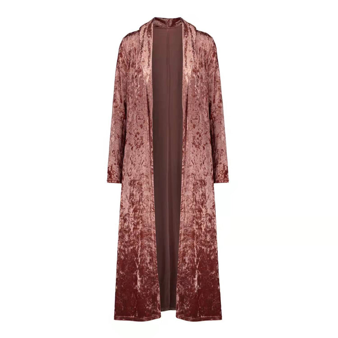 Damen Langer Veloursmantel EB