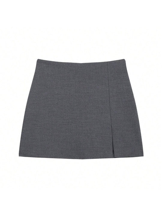 Damen modischer Minirock mit eleganter Knopfleiste EB