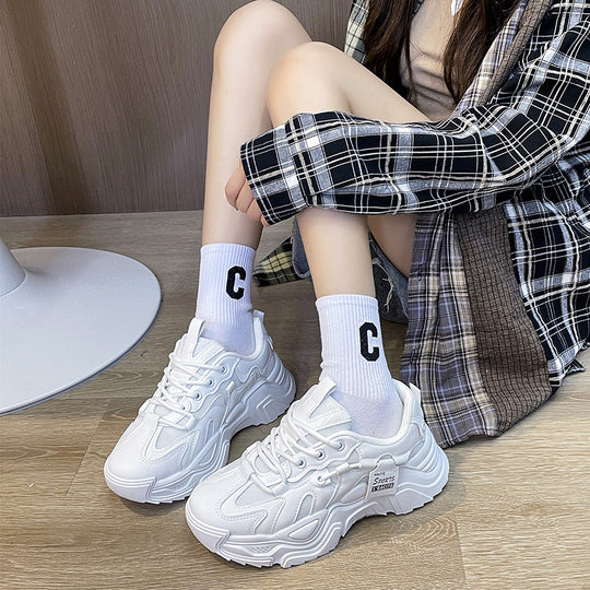 Damen Sportliche Chunky Sneakers mit atmungsaktiver Sohle EB