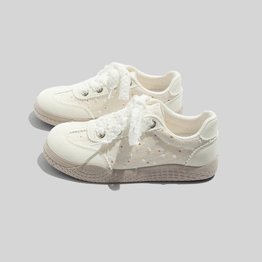 Damen Sneakers mit verspieltem Blumenmuster und rutschfester Sohle EB
