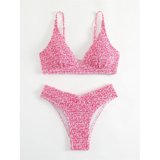 Damen Triangel-Bikini-Set mit gerafftem Detail EB