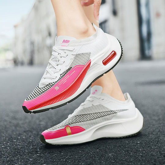 Damen leichte Dämpfungs-Laufschuhe mit Hohlkammer-Zwischensohle und nahtlosem Strickschaft EB