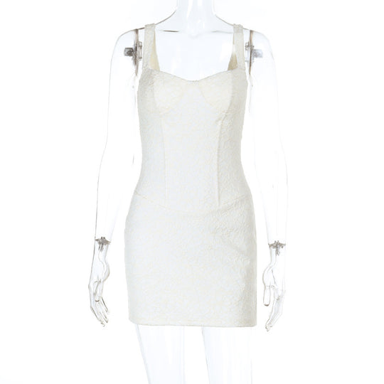 Damen figurbetontes Spitzenkleid EB