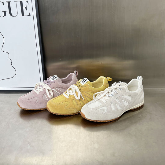 Damen Sportliche Sneaker mit atmungsaktivem Obermaterial und gepolstertem Fußbett EB