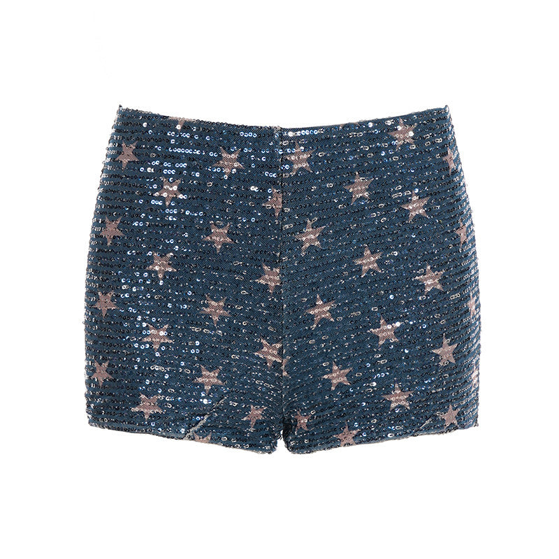 Damen Glitzernde Sternen-Shorts EB