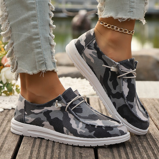 Damen Freizeit-Sneaker im modischen Camouflage-Design EB