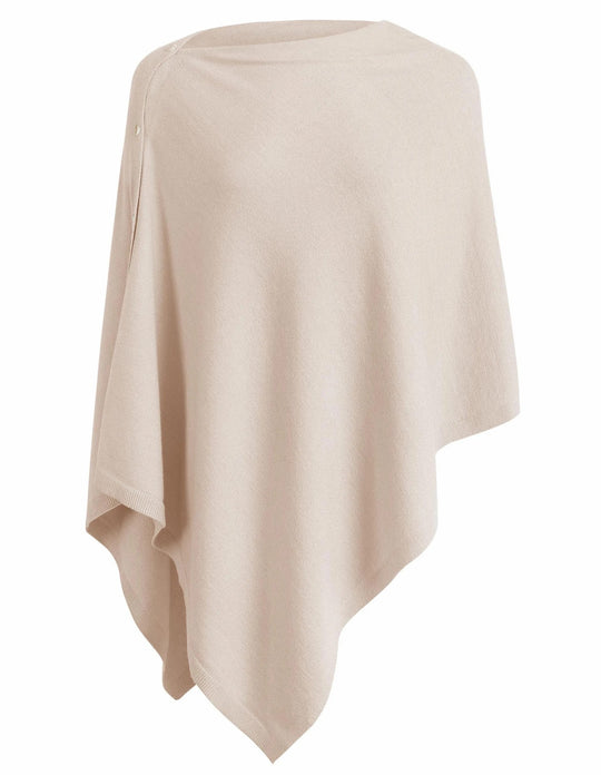 Damen vielseitiger Poncho aus hochwertiger Materialmischung EB