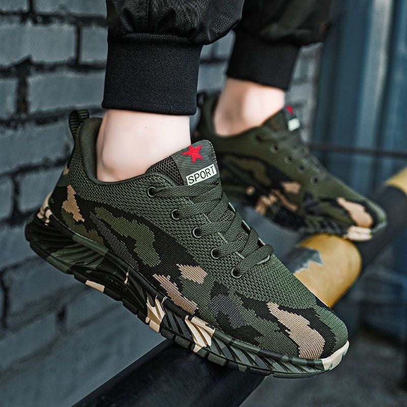 Damen Sportliche Laufschuhe mit Camouflage-Muster und flexibler Sohle EB
