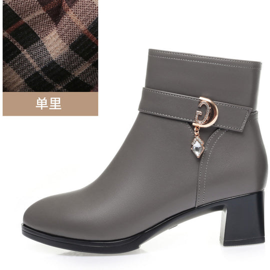 Damen Elegante Stiefeletten mit modischem Schnallen-Detail EB