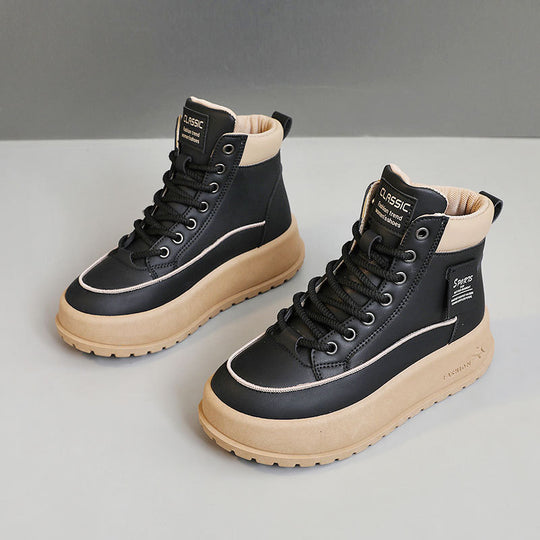 Damen Winterliche High-Top Sneakers mit dämpfender Laufsohle und robustem Profil EB