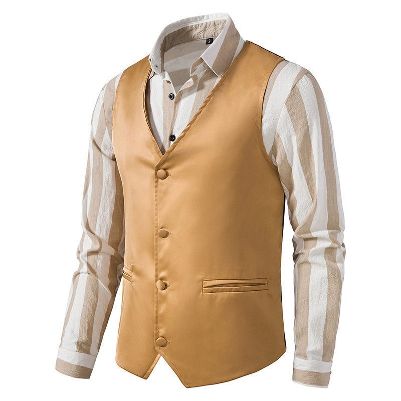 Herren elegante Anzugsweste mit modernem Schnitt und praktischen Taschen EB