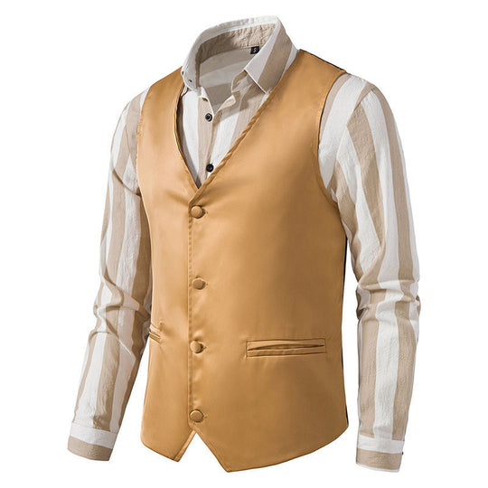 Herren elegante Anzugsweste mit modernem Schnitt und praktischen Taschen EB