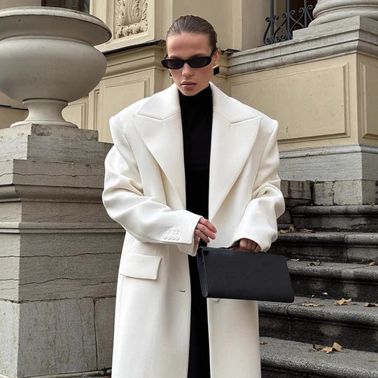 Damen oversized Wollmantel EB