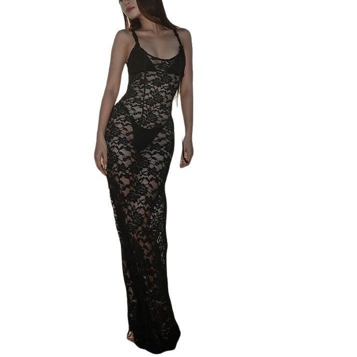 Damen Spitzenkleid im attraktiven Schnitt EB