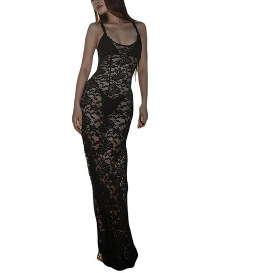 Damen Spitzenkleid im attraktiven Schnitt EB
