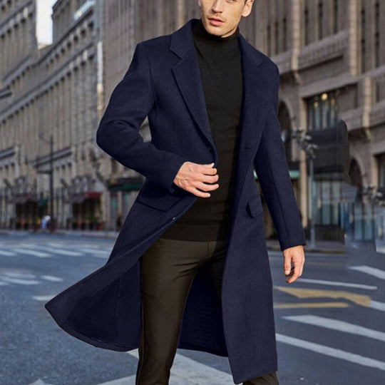 Herren eleganter Langschaftmantel mit schmalem Schnitt EB