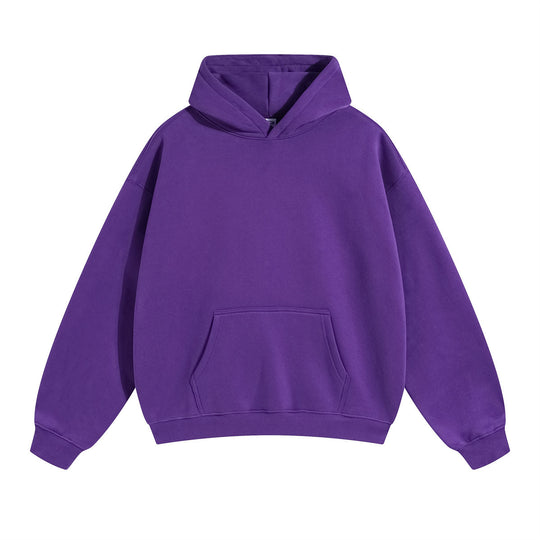 Unisex weit geschnittener Kapuzenpullover aus Bio-Baumwolle mit Kängurutasche EB