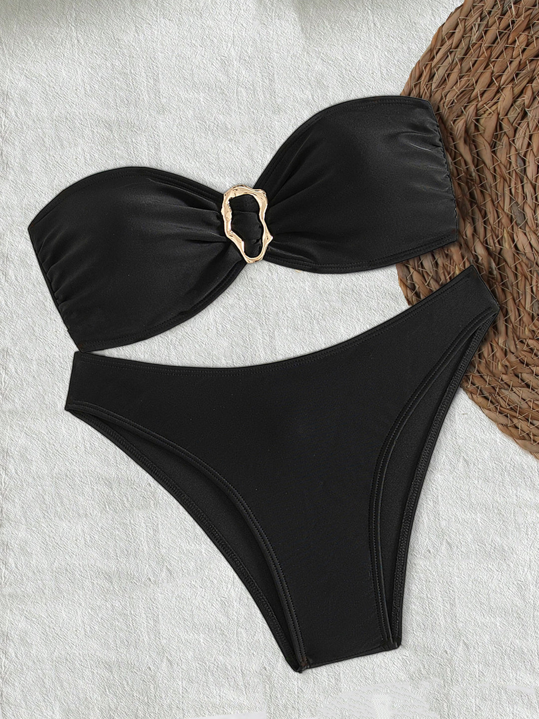 Damen Bandeau-Bikini mit elegantem Verschluss und modischem Design EB