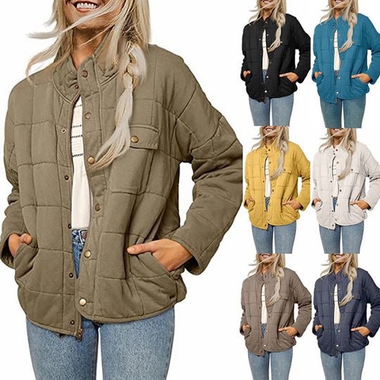 Damen Steppjacke mit dekorativem Knopf EB