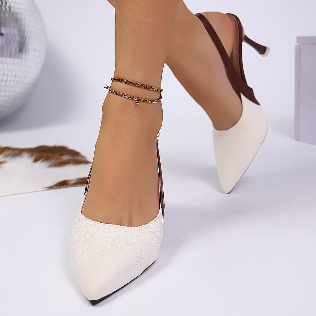 Damen Slingback-Pumps mit elegantem Design und transparentem Absatz EB