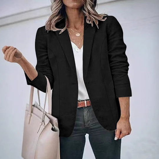 Damen Blazerjacke mit elegantem Schnitt und vielseitigen Stylingmöglichkeiten EB