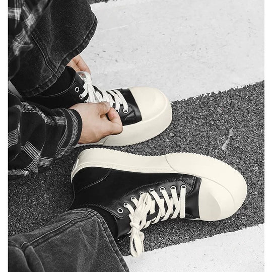 Damen Hochschaft Sneakers mit stylischem Plateau und robustem Obermaterial EB