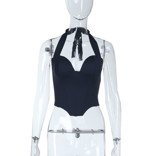 Damen Einteiler mit verstellbarem Halfter und figurformendem Schnitt EB