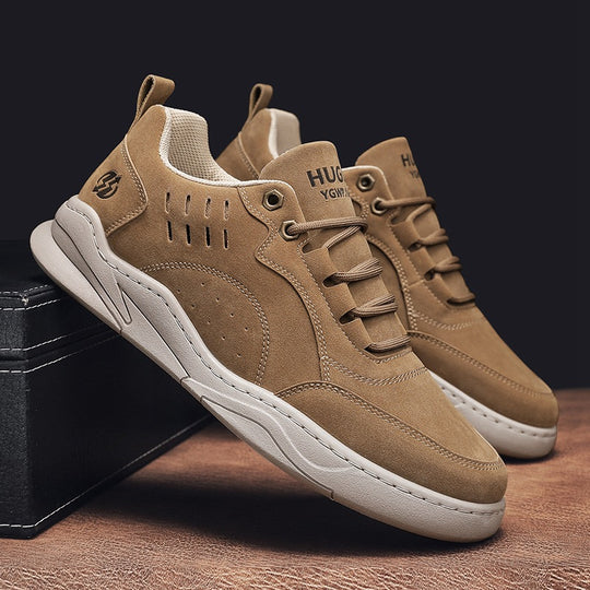 Herren urbane Retro-Cupsohlen-Sneaker aus Mikrofaser-Wildleder mit belüftetem Schaft EB